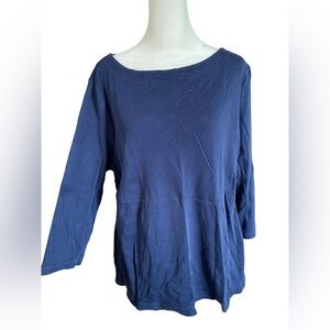 Croft & Barrow blue blouse PXL